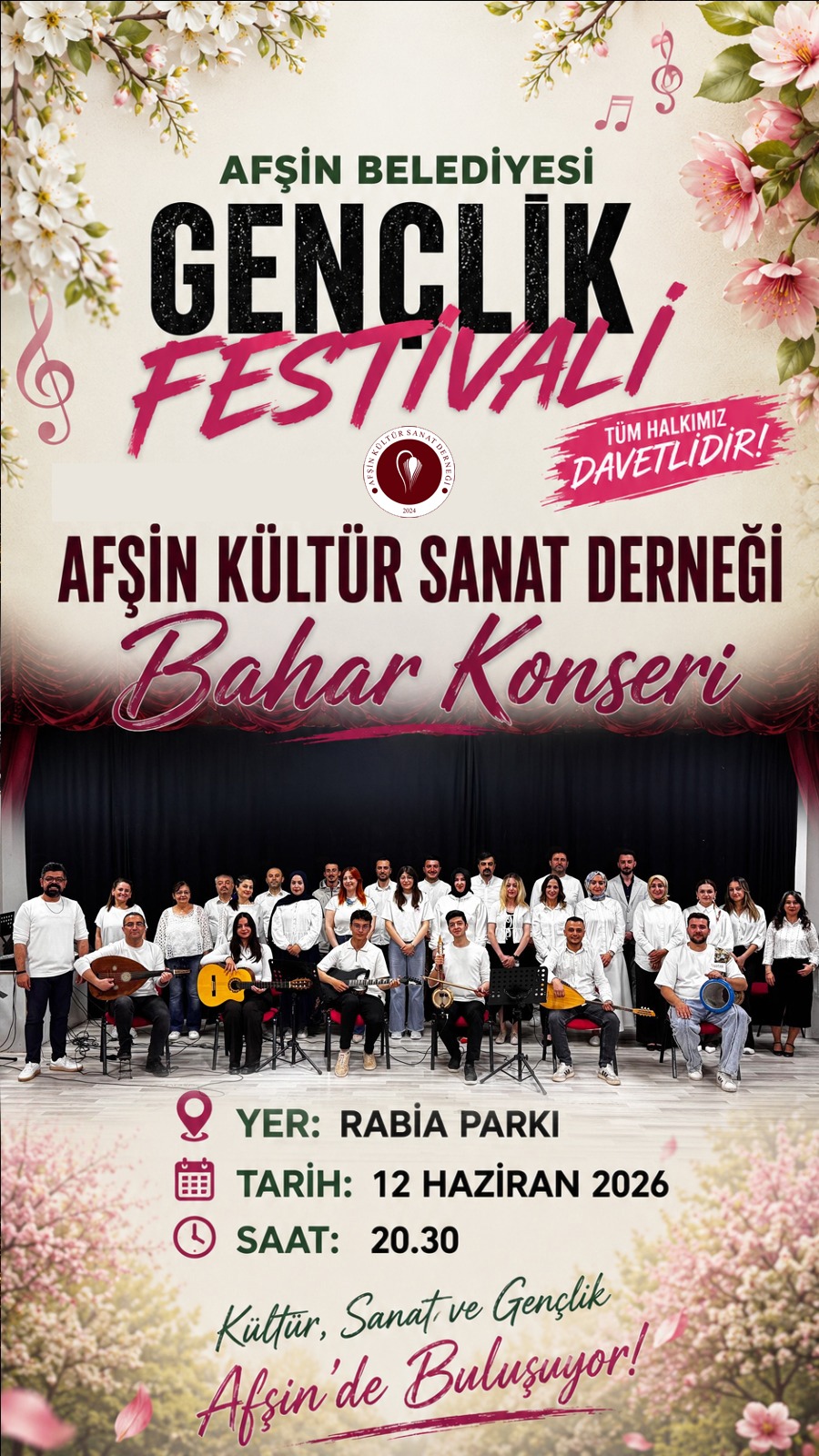 Afşin Belediyesi tarafından düzenlenecek olan Afşin Gençlik Festivali, 08 –