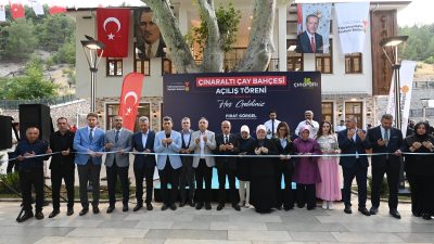 Kahramanmaraş Büyükşehir Belediyesi tarafından Dulkadiroğlu Pınarbaşı Mahallesi’nde hayata geçirilen Çınaraltı