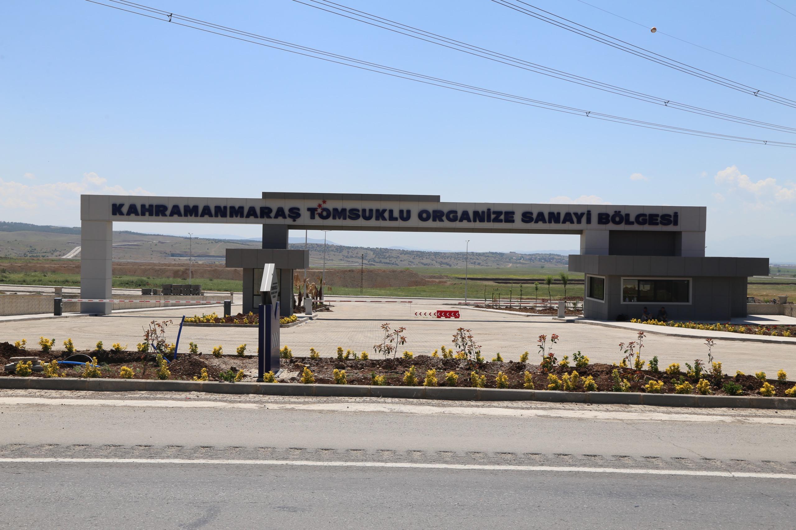Kahramanmaraş Tomsuklu Organize Sanayi Bölgesi’nde toplam 670 bin 850 metrekare