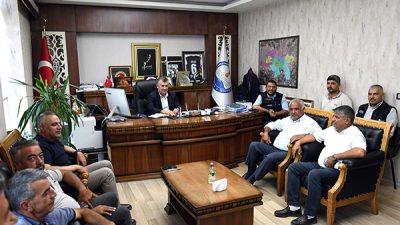 Onikişubat Muhtarlar Derneği Başkanı Ramazan Gürbak ve ilçede görev yapan