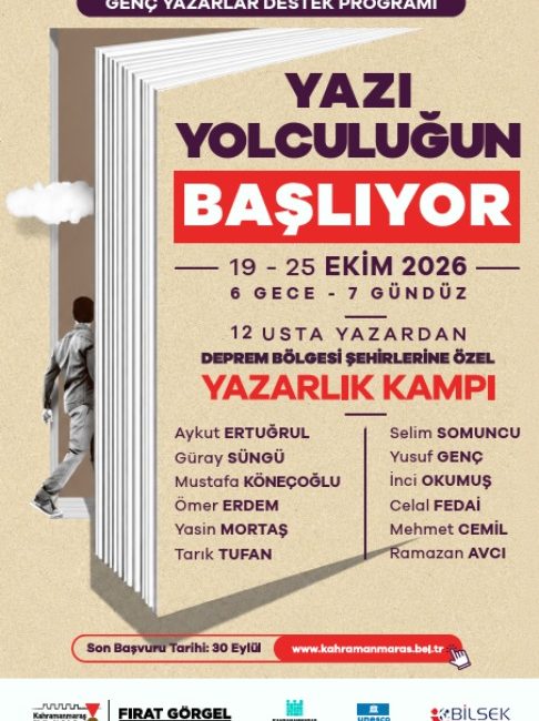 Kahramanmaraş, Adıyaman, Malatya ve Hatay’dan 30 yaş altındaki genç yazarlar,