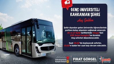 Büyükşehir Belediyesi, yeni eğitim döneminde şehir dışından Kahramanmaraş’a gelecek üniversite