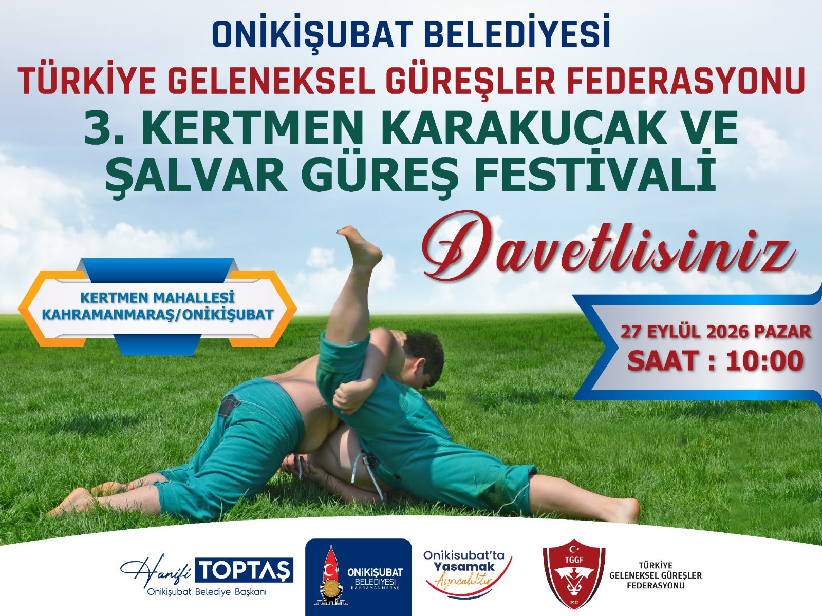 Onikişubat Belediyesi, Türkiye Geleneksel Güreşler Federasyonu iş birliğinde düzenleyeceği Kertmen