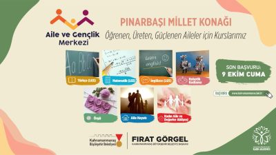 Büyükşehir Belediyesi, Pınarbaşı Millet Konağı Aile ve Gençlik Merkezi’nde gençler