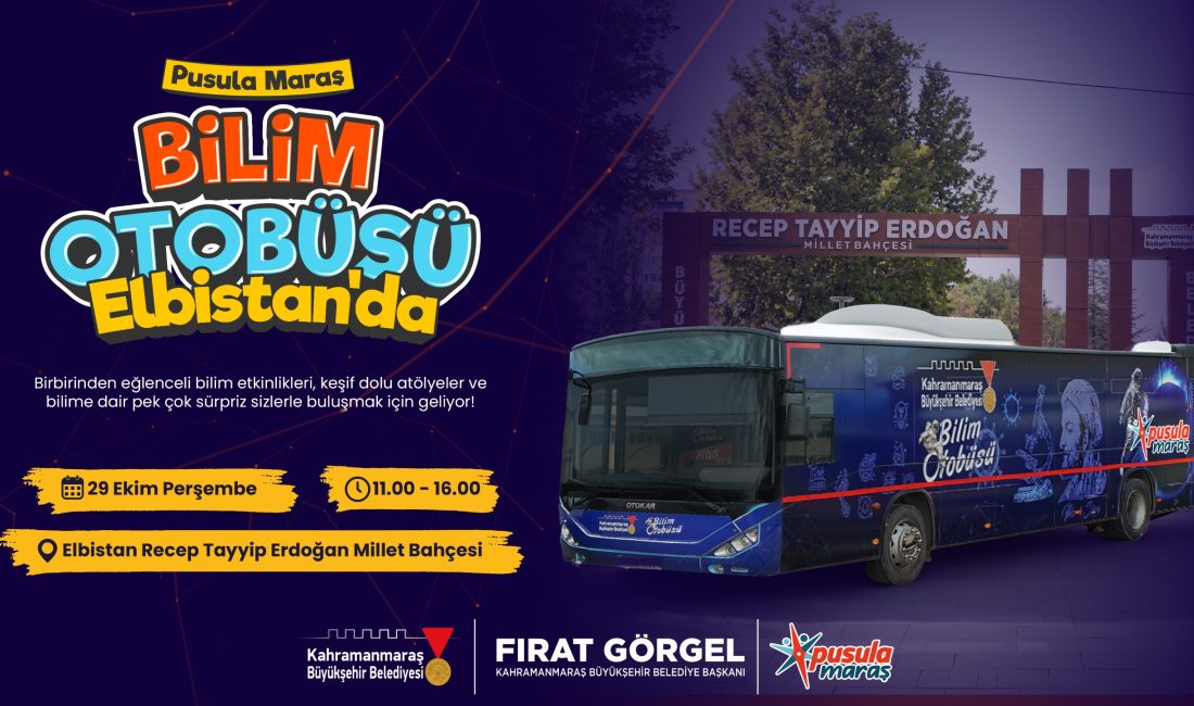 Büyükşehir Belediyesinin gençlere yönelik vizyon projelerinden Pusula Maraş Bilim Otobüsü, 29