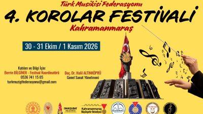  “Türkiye’nin Sesleri Kahramanmaraş’ta Buluşuyor” sloganıyla düzenlenecek festival, 29 Ekim–1 Kasım
