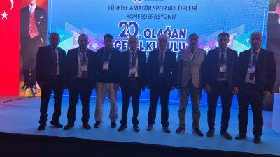Kahramanmaraş Amatör Spor Kulüpleri Federasyonu (ASKF) Başkanı Ekrem Karaoğlan ve