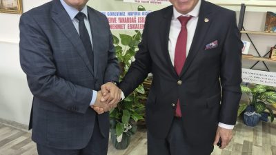 Kahramanmaraş Amatör Spor Kulüpleri Federasyonu (ASKF) Başkanı Ekrem Karaoğlan ve