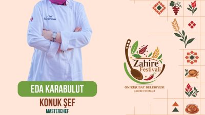 Ünlü Diyetisyen Hatice Nur Ege ve MasterChef Eda Karabulut, Onikişubat Zahire Festivali’ne geliyor Hanifi Toptaş başkanlığındaki Onikişubat Belediyesi tarafından 17-18 Ekim 2026 tarihlerinde