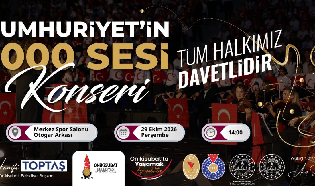 Onikişubat Belediyesi, Cumhuriyet Bayramı’nın coşkusunu 1300 öğrencinin aynı sahnede buluşacağı