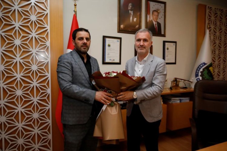 Bursa’nın İnegölspor yönetimi, protokol ziyaretleri kapsamında Belediye Başkanı Alper Taban’ı